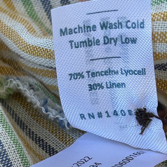 Marine Layer Laney Dress Medium Pastels Beachy Stripe Tiered Ruffle Mini NWT - Picture 16 of 16